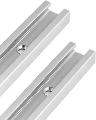 QWORK Aluminum T Track 2 Pack 12 Inch Universal Double Cut Profile T Track • $15.20