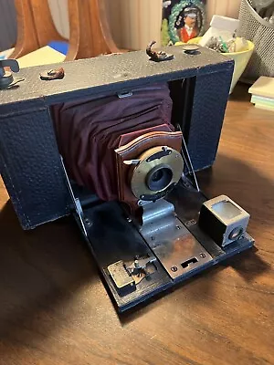 Antique Vintage Kodak No.2 Folding Brownie Camera Model A 1902 Red Bellows • $36.99