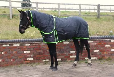 Stable Rug Detachable Neck 100g Fill Horse Stable Rug Dual 2 In 1 Rug Black • £41.99