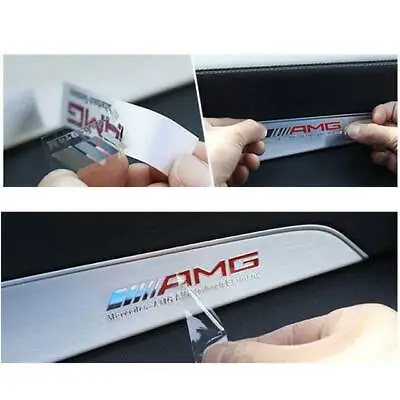 £8.19 • Buy 2pcs AMG RED Interior Emblem Aluminium Decal Sticker Badge Dash Fits AMG