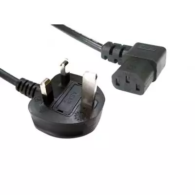 1.8M Metre Right Angle Kettle Lead Cable Power UK Plug Cord IEC C13 3 Pin 2m • £7.59