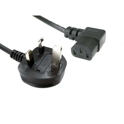 £5.39 • Buy 1.8M Metre Right Angled Kettle Lead Cable Power UK Plug Cord IEC C13 3 Pin 2m