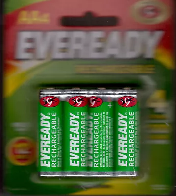 4 Piece Eveready Rechargeable AA Size 1300mAh NEW GENUINE • $18