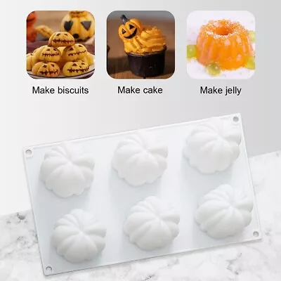 £3.59 • Buy Halloween Pumpkin Silicone Mould Chocolate Fondant Jelly Ice Cube Handmade Mold