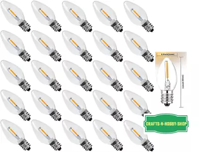 Lot Of 25 LED Night Light Bulbs C7 Replacement Bulbs 0.7watt 120v • $22.69