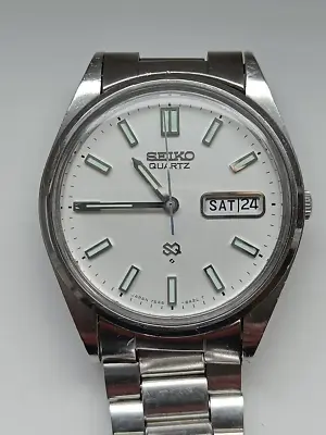Lovely Seiko SQ Quartz Vintage Watch 7546-8360 White Dial With Original Strap. • £75