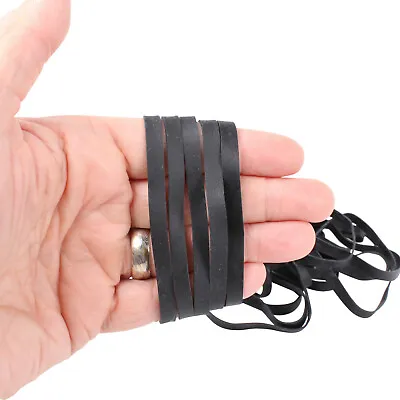 25 Heavy Duty Black Rubber Bands Big Thick XL-Large UV Resistant Fishing RC Hair • $7.97