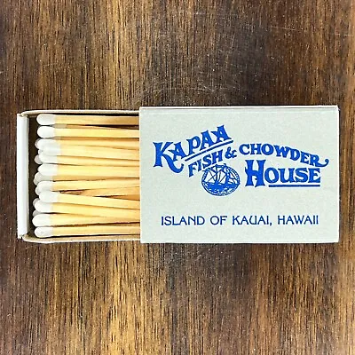 Vintage Matchbox Kapaa Fish & Chowder House Kauai Hawaii Matches • $30