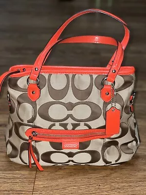 ~Coach 24064 Daisy Outline Signature Mia Tote Cross Body ~Missing Shoulder Strap • $43.19