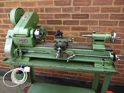 Myford Speed 10 Lathe 3 1/4  X 18  Centres + Stand And 4 Jaw Chuck 240V + Revers • £2400