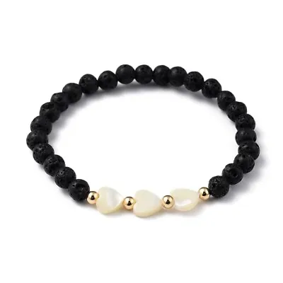 £3.89 • Buy Crystal Gemstone Bracelet 7 Chakra Bead Ladies Heart Charm Reiki Healing Anxiety