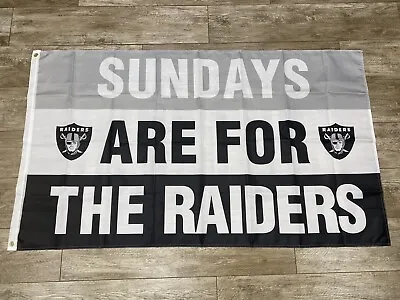 Las Vegas Oakland Raiders Sundays Are For The Raiders Flag - 3x5 Ft 2022 LA LV • $19.88