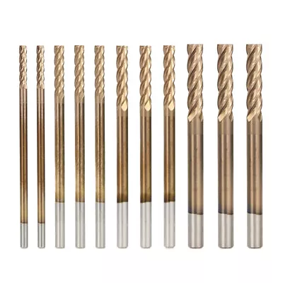 Solid Carbide End Mill 4 Flute HRC50 CNC Milling Cutter 100mm Long Ticn Coating • £9.47