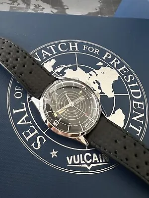 Vulcain Cricket Nautical Alarm Dive 42mm Steel Leather Band Box & Papers • $5000