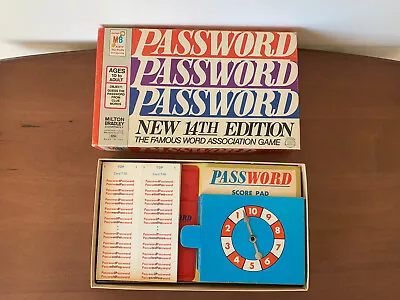 Vintage 1973 Password 14th Edition Game Milton Bradley 4260 New Never Played • $13.99