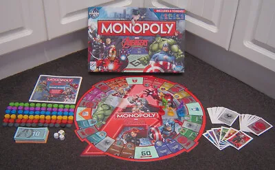 Monopoly Avengers Board Game By Hasbro 2014 Kids Childrens Family Fun Marvel • £14.99