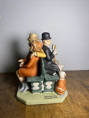 *Norman Rockwell Porcelain Figurines Series II  Park Bench  1980 Danbury Mint • $20