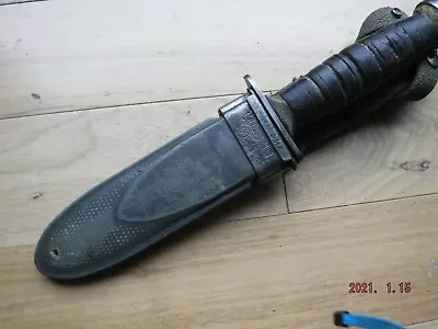 US IMPERIAL US Fighting Knife In USN MK 1 Sheath NORD 4723 Navy Pilot Survival • $149