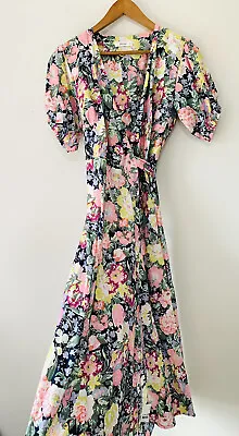 Dissh Size 8 Floral Wrap Maxi Dress • $39