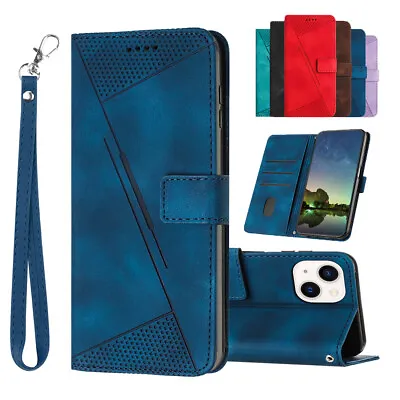 Wallet Flip Leather Case For IPhone XR X 11 12 13 14 15 Pro Max Plus Phone Cover • £3.47