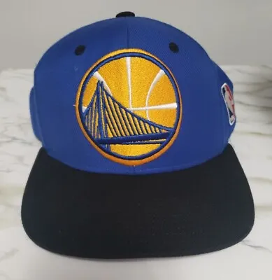 Golden State Warriors Mitchell & Ness Snapback Hat Cap NBA Blue W/Black Brim • $10