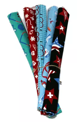 5 Fat Quarters Healthcare Medical Nurses Doctors First Responders Fabric M201.02 • $13.97