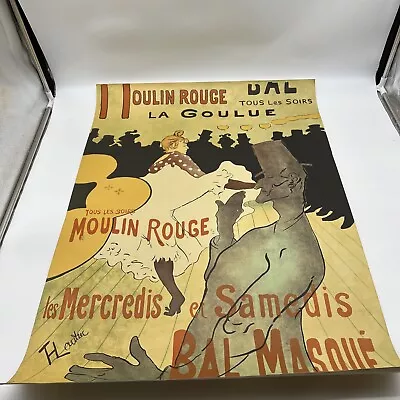 Moulin Rouge La Goulue - Lautrec Vintage Art Poster French Theatre - 24x33 JL • $40