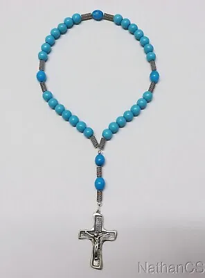 Anglican Episcopal Rosary Turquoise  & Sterling Silver  • $159.50