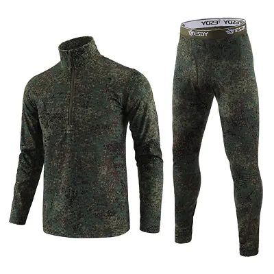 Winter Thermal Underwear Outdoor Sports Tactical Warm Camo Long Johns Set Hiking • $30.39