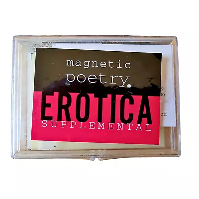 Magnetic Poetry Erotica Supplemental Sensual Sexy Word Magnet Kit Vintage 1997 • $19.99