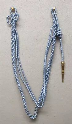 U.S. Military Shoulder Cord (090) - Lt Blue & White W/brass Tip • $12.95