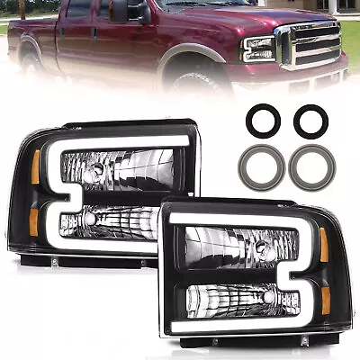 LED DRL Headlights For 2005-2007 Ford F250 F350 F450 F550 Super Duty Headlamps • $78.99