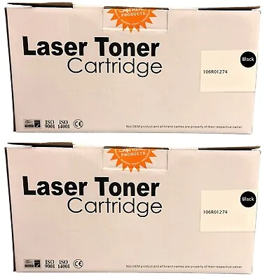 Compatible 106R01274 Black Twin Toner Cartridges For Xerox Phaser 6110 • £13.44