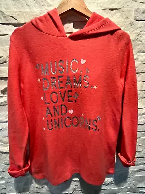 EUC Girl's POP_ UP X SHINE Fleece Pullover Hoodie MUSIC DREAMS LOVE UNICORNS XL • $12.99
