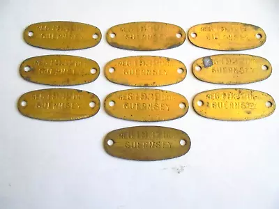 Lot Of 10 Vintage Unused 1932 Guernsey County Illinois Brass Dog Tags • $14.99