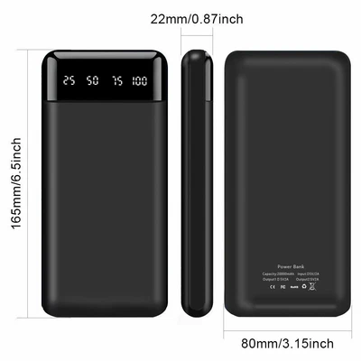 $17.99 • Buy External 20000mAh Power Bank Portable LCD 2USB Battery Charger For Mobile Phone