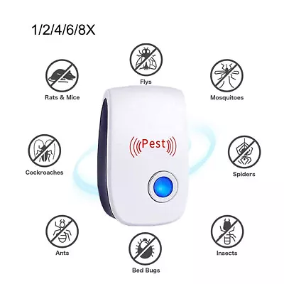 Pest Repeller Electronic Rat Mouse Mice Spider Deterrent Whole House Repellers • £8.39