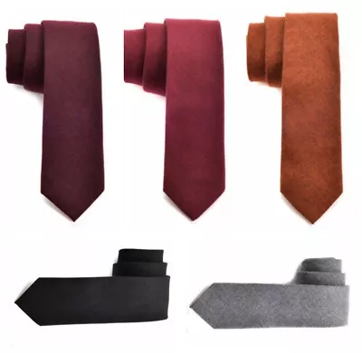 £5.97 • Buy Men's Plain Tie Wool Tie Knit Knitted Tie Necktie Slim Skinny Woven Fashion