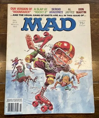 MAD Magazine No. 213 March 1980 Rocky 2 Football Cover Alfred E Neuman Moonraker • $7.99