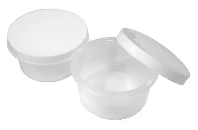 £10.26 • Buy Small Round Transparent Plastic Tubs Pots With Lids Set Of 12 Paint Storage