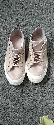 Converse All Star Tan Leather Low Top Trainers Women's Unisex EU 39 UK 6 • £15