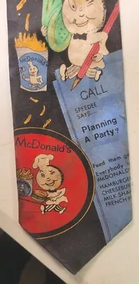 NM VINTAGE McDONALD'S MENS NECKTIE WITH SUPER GRAPHICS • $8