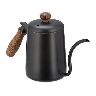 Stainless Steel Teapot With Wooden Handle Tea Maker Metal Pot Tea Jug 550 Ml • £52.90