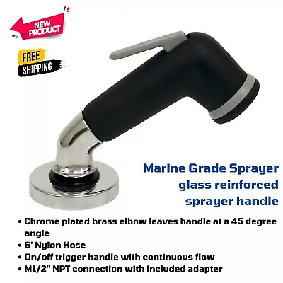 Replacement Marine Pull-Out Sprayer W/6' Hose For Fresh Water Supply Wash Down • $139.79