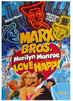 LOVE HAPPY DVD MARX BROTHERS Final Film Classic Musical Comedy Marilyn Monroe • $8.69