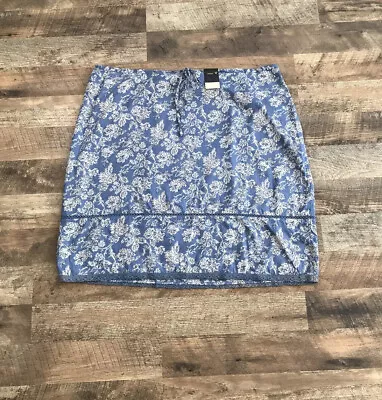 Venezia Lane Bryant Blue Floral Spring Skirt Size 22/24 • $14