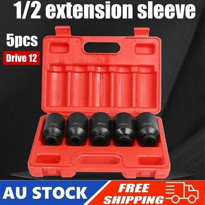 $32.63 • Buy 5PCS Deep Impact Socket Set 30mm 32mm 34mm 35mm 36mm 12 Point Axle Nut Sockets