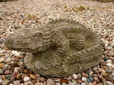 Old Smiling Alligator Vintage Cement/concrete Garden Statue Garden Pond • $74.99