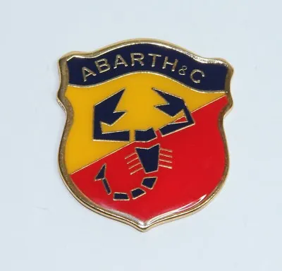 Classic Vintage Fiat Abarth Side Logo Emblem Lacquered Metal Badge Brand New • $38.49