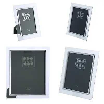 £8.99 • Buy Sixtrees ST Bevelled Glass And Silver Infill Photo Frames 6x4 - 10x8 Inch